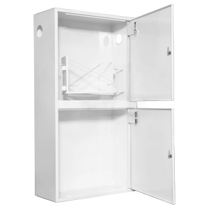 ШП-К-О-320-12 НЗБ (ШПКО-22НЗБ) правый шкаф пожарный с почтовым замком (навесной, закрытый, белый)