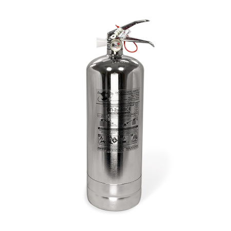 ОП-2(з)-ABCE хромированный Бонус-Вита огнетушитель порошковый интерьерный без кронштейна (сувенирная серия)