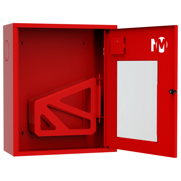 ШП-К-001 "Т" НОК М01 правый шкаф пожарный с почтовым замком (навесной, открытый, красный)
