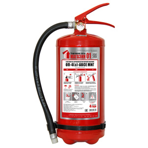 Набор "Огнетушитель порошковый ОП-4 Магазин 01 + Подставка П-15"