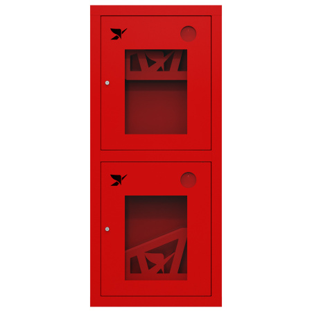 ШП-К-Пульс-320-21 ВОК правый шкаф пожарный с почтовыми замками (встроенный, открытый, красный)