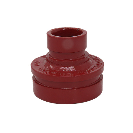 Переход концентрический под муфту крашеный (красный) 2 1/2" х 1 1/4" (76,1 х 42,4 мм.) DINANSI