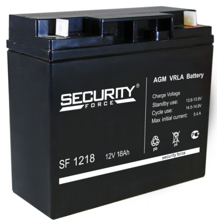 Security Force SF 1218 (12В 18Ач) 182х76х167 мм Аккумуляторная батарея