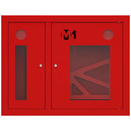 ШП-К-О-002 "Т" ВОК М01 правый шкаф пожарный с почтовым замком (встроенный, открытый, красный)