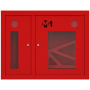 ШП-К-О-002 "Т" ВОК М01 правый шкаф пожарный с почтовым замком (встроенный, открытый, красный)
