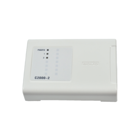 С 2000-2 контроллер на 2 считывателя ТМ, 2 шлейфа охранных и 2 реле