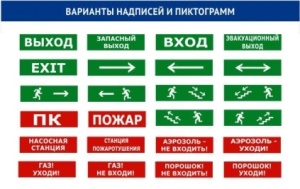 ЛЮКС-220 Д "ВЫХОД" оповещатель световой, двустороннего исполнения (зеленый)