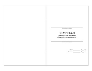 Журнал регистрации вводного инструктажа по ГО и ЧС Магазин 01
