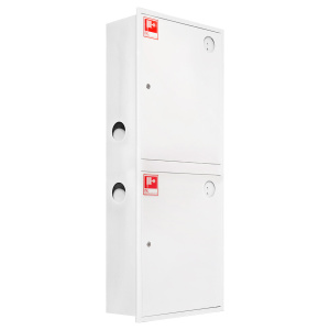 ШП-К-320-21 ВЗБ (ШПК-20ВЗБ) правый шкаф пожарный с почтовыми замками (встроенный, закрытый, белый)