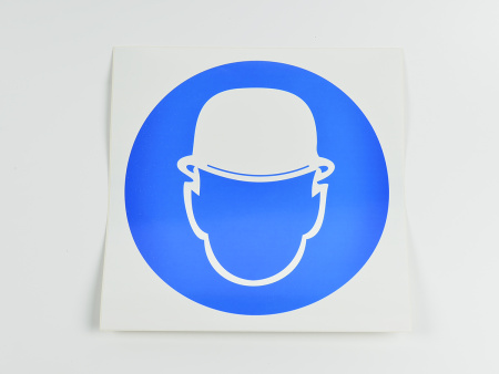 Знак M02 Работать в защитной каске, 200х200