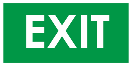 Сменное табло "EXIT" зеленый фон для светоуказателя ТОПАЗ