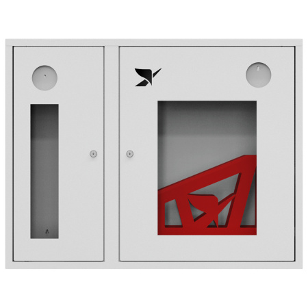 ШП-К-О-Пульс-315 НОБ правый шкаф пожарный с почтовым замком (навесной, открытый, белый)