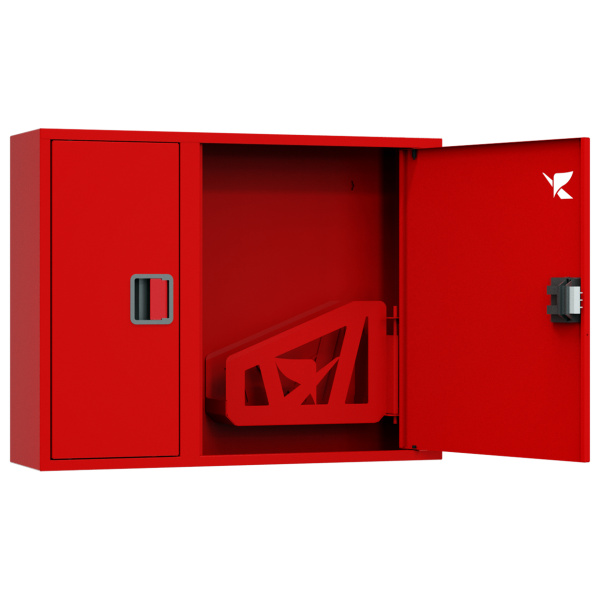 ШП-К-О-Пульс-315 НЗК ЕВРО правый шкаф пожарный с евроручкой (навесной, закрытый, красный)