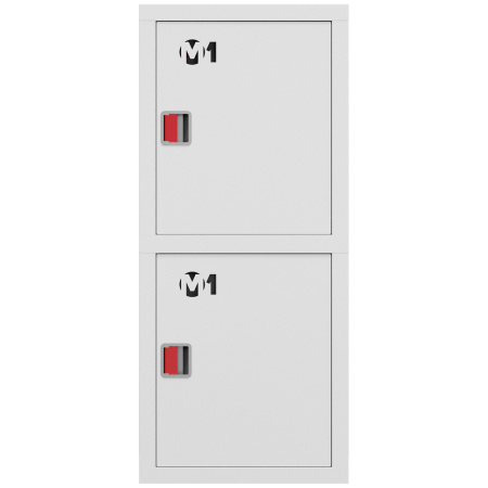 ШП-К-003-21 "Т" ВЗБ М01 ЕВРО правый шкаф пожарный с евроручками (встроенный, закрытый, белый)