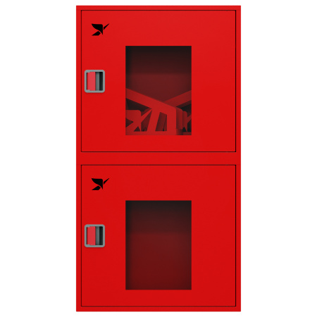 ШП-К-О-Пульс-320-12 НОК ЕВРО правый шкаф пожарный с евроручками (навесной, открытый, красный)