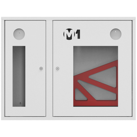 ШП-К-О-002 "Т" НОБ М01 правый шкаф пожарный с почтовым замком (навесной, открытый, белый)