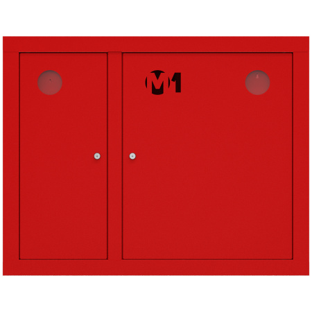 ШП-К-О-002 "Т" ВЗК М01 правый шкаф пожарный с почтовым замком (встроенный, закрытый, красный)