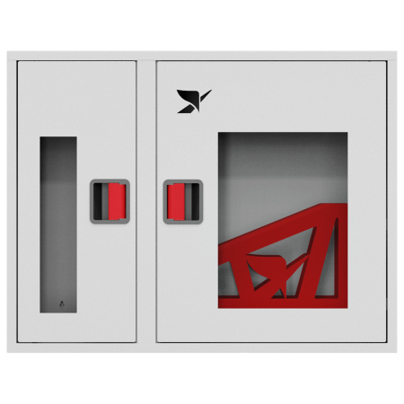 ШП-К-О-Пульс-315 НОБ ЕВРО правый шкаф пожарный с евроручкой (навесной, открытый, белый)