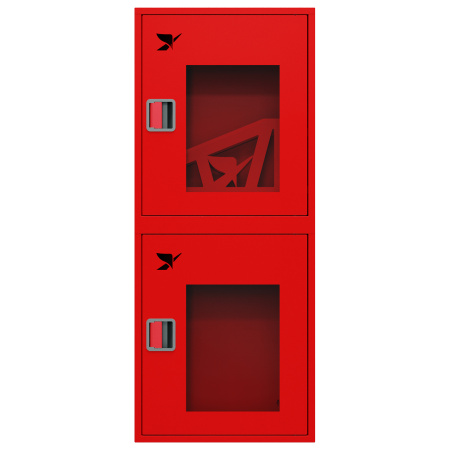 ШП-К-О-Пульс-320 НОК ЕВРО правый шкаф пожарный с евроручкой (навесной, открытый, красный)