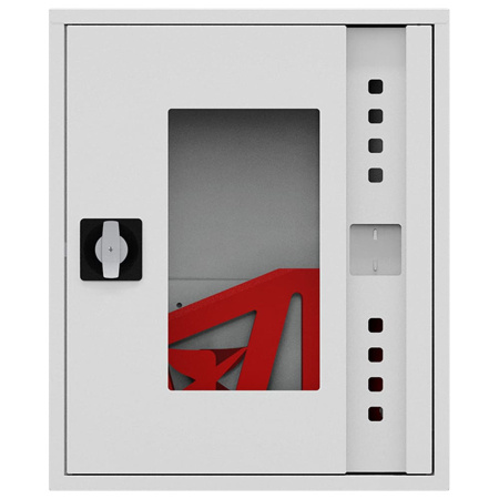 ШП-К-Пульс-310 НОБ/ВОБ (У) универсальный шкаф пожарный с ручкой-замком (открытый, белый)