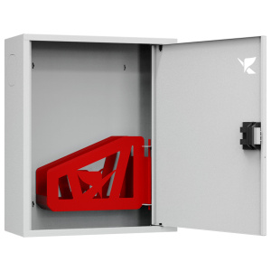 ШП-К-Пульс-310 НЗБ ЕВРО правый Шкаф пожарный с евроручкой (навесной, закрытый, белый)