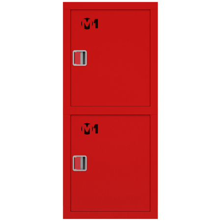 ШП-К-003-21 "Т" ВЗК М01 ЕВРО правый шкаф пожарный с евроручками (встроенный, закрытый, красный)