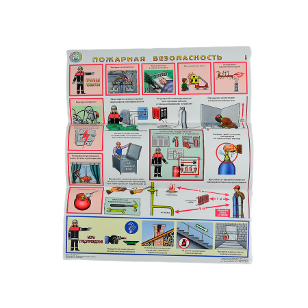 Комплект плакатов 'Пожарная безопасность' (А2, 3 листа)