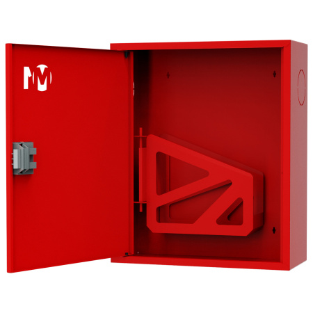 ШП-К-001 "Т" НЗК М01 ЕВРО левый шкаф пожарный с евроручкой (навесной, закрытый, красный)
