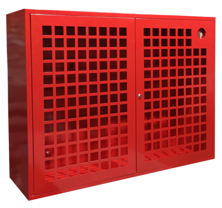 Щит пожарный металлический закрытого типа, дверь-сетка (без комплектующих) Щит пожарный металлический закрытого типа, дверь-сетка (без комплектующих)