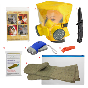 Набор для самостоятельной эвакуации при пожаре и ЧС