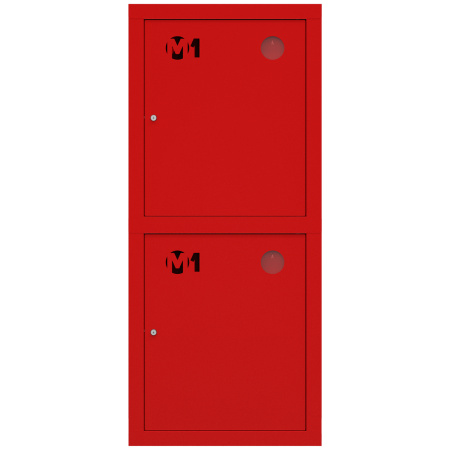 ШП-К-О-003 "Т" ВЗК М01 правый шкаф пожарный с почтовыми замками (встроенный, закрытый, красный)