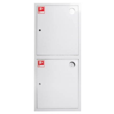 ШП-К-320-21 ВЗБ (ШПК-20ВЗБ) правый шкаф пожарный с почтовыми замками (встроенный, закрытый, белый)