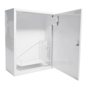 ШП-К-310 НЗБ (ШПК-10НЗБ) правый шкаф пожарный с почтовым замком (навесной, закрытый, белый)