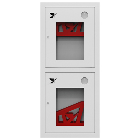 ШП-К-Пульс-320-21 ВОБ правый шкаф пожарный с почтовыми замками (встроенный, открытый, белый)