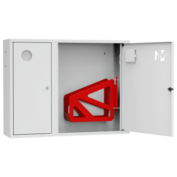 ШП-К-О-002 "Т" НЗБ М01 правый шкаф пожарный с почтовым замком (навесной, закрытый, белый)