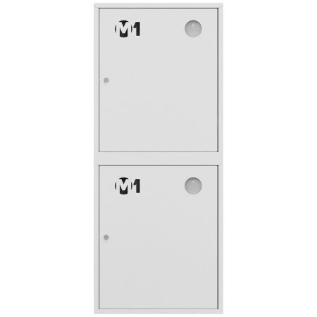 ШП-К-003-21 "Т" НЗБ М01 правый шкаф пожарный с почтовыми замками (навесной, закрытый, белый)